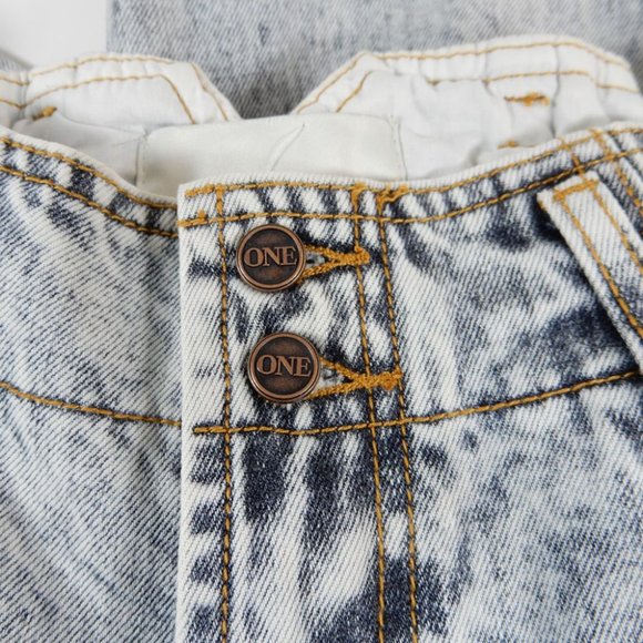 ONE TEASPOON Pioneer JEANS Size 26 High Waist Ripped Nonstretch Acid-washed NEW - Picture 8 of 10